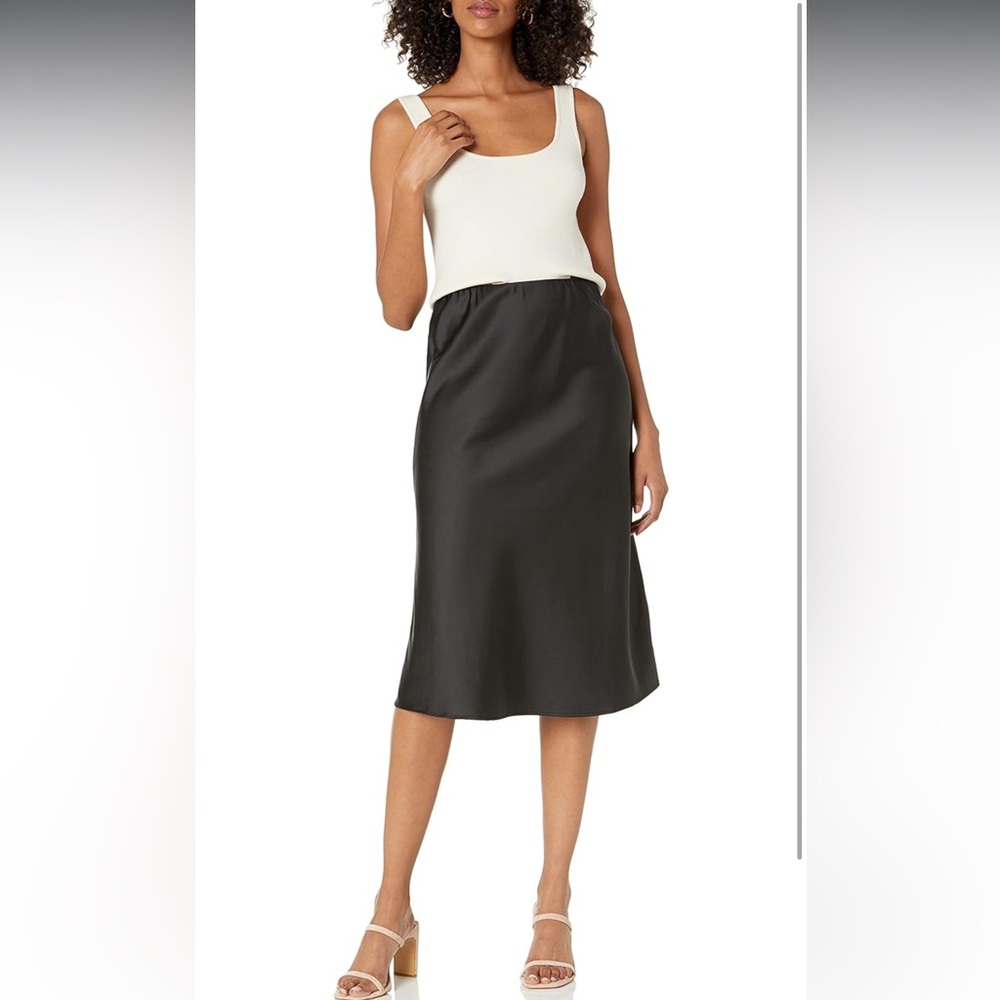 nwt // the drop satin a line skirt